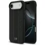 Mercedes-Benz funda de piel Laurel Leaves Stripes MagSafe para iPhone Air, negra