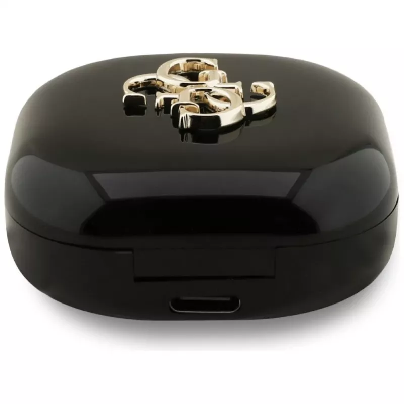 Guess 4G Metal Logo auriculares Bluetooth True Wireless Stereo con estuche de carga (negro)