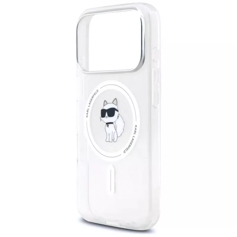 Karl Lagerfeld IML Choupette MagSafe Case para Apple iPhone 17 Pro Max, Transparente
