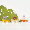Janod Granja Vehículos de Madera Magnéticos con Animales de Granja