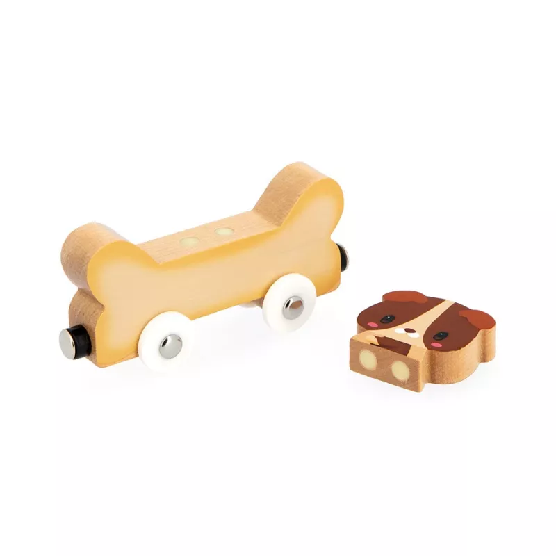 Janod Granja Vehículos de Madera Magnéticos con Animales de Granja