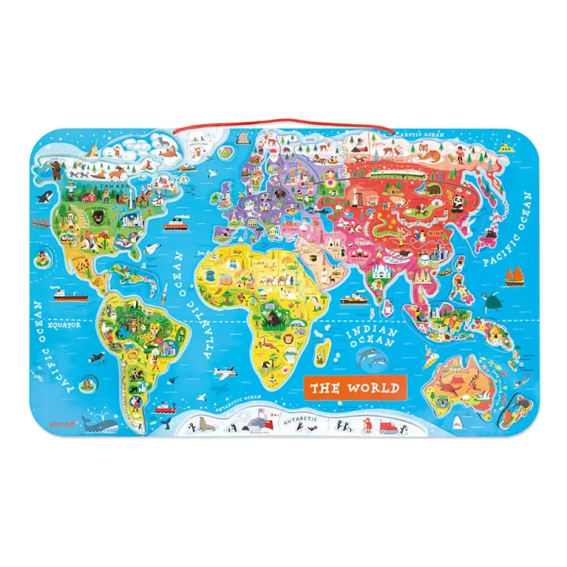 Janod Puzzle Magnético Mapa del Mundo