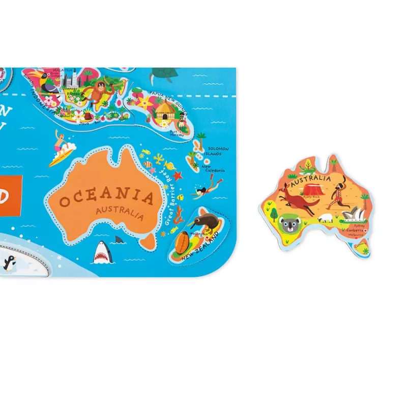 Janod Puzzle Magnético Mapa del Mundo