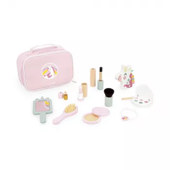 Janod Little Miss Unicorn Set de Belleza de Juego Simbólico con 10 Accesorios 3+