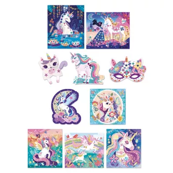 Janod Set de Manualidades Creativas 10 Decoraciones Unicornio 5+