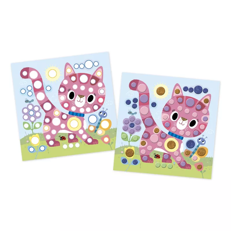 Janod My Arts & Crafts 3+ Mosaicos Redondos Set Creativo para Niños de 3 Años