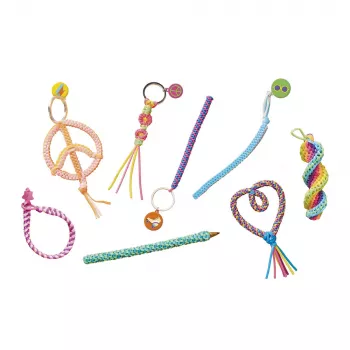 Janod Set de Manualidades Creativas Scoubidou Filofun Adornos 7+