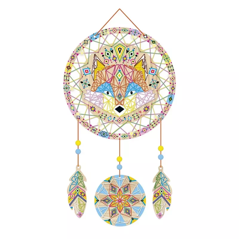Janod String Art Atrapasueños Brillante Kit de Tejido 3D