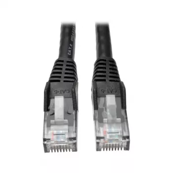 Tripp cable de red Cat6 Gigabit moldeado sin enganches RJ45 M/M de 25ft negro