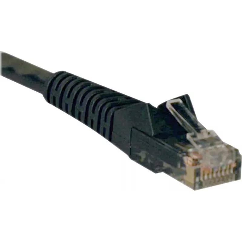 Tripp cable de red Cat6 Gigabit moldeado sin enganches RJ45 M/M de 25ft negro