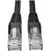Tripp cable de red Cat6 Gigabit moldeado sin enganches RJ45 M/M de 25ft negro