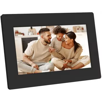 AGFAPHOTO APF700 marco de fotos digital Wi-Fi de 7 pulgadas con 32 GB de memoria, pantalla táctil IPS-LCD, sensor de movimiento, rotación automática, negro