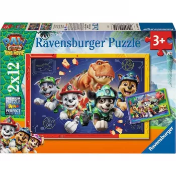 Ravensburger puzzle infantil Paw Patrol 3 Dino Movie (2x 12 piezas)