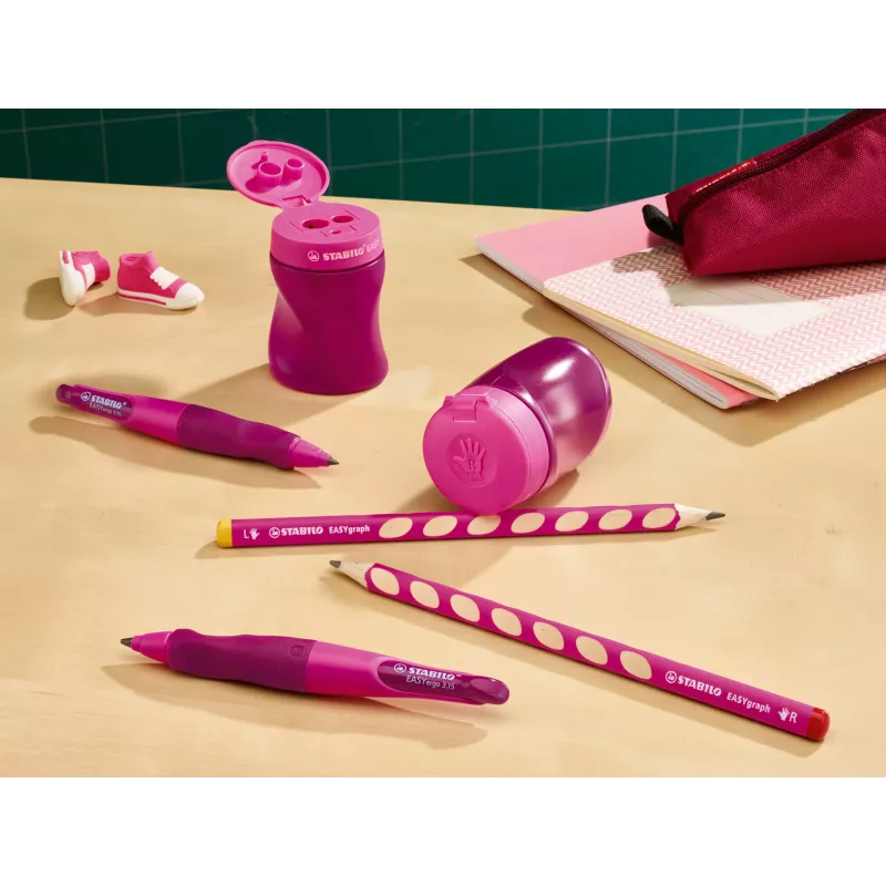 STABILO Sacapuntas manual Easy - rosa - para diestros