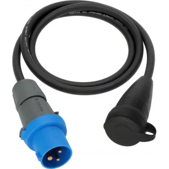 Brennenstuhl Cable adaptador CEE 230V 16A 1,5m conector hembra schuko IP44 negro/azul