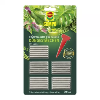 COMPO Barras fertilizantes para plantas verdes y palmeras 30 uds.
