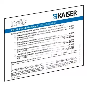 Kaiser Elektro Set de placas de identificación Schott DE/GB/FR/IT 9473-91