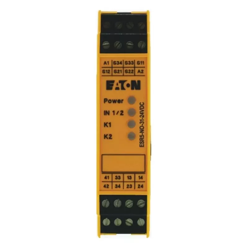 Eaton Relé de seguridad ESR5-NO-31-24VDC 24 V DC 3 NA + 1 NC bornes de tornillo carril DIN