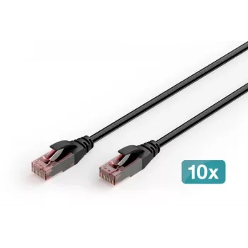 DIGITUS Cable de red de exterior CAT 6 U-UTP, cobre, PE, 10 uds.