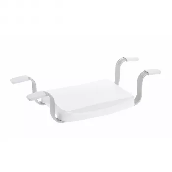 Weinberger Gratia Taburete de baño - Taburete de ducha con estructura ajustable en altura, marco de aluminio anodizado, asiento de HDPE, capacidad de carga 150 kg, certificado TÜV/GS