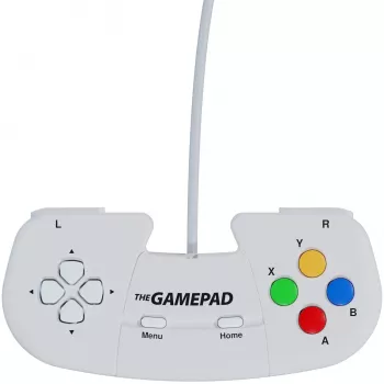 Retro Games The Gamepad White - Mando USB con cable para PC, Mac, ZX Spectrum, THEC64, THEA500 Mini - Cruceta digital, 10 botones, cable de 1,8 m