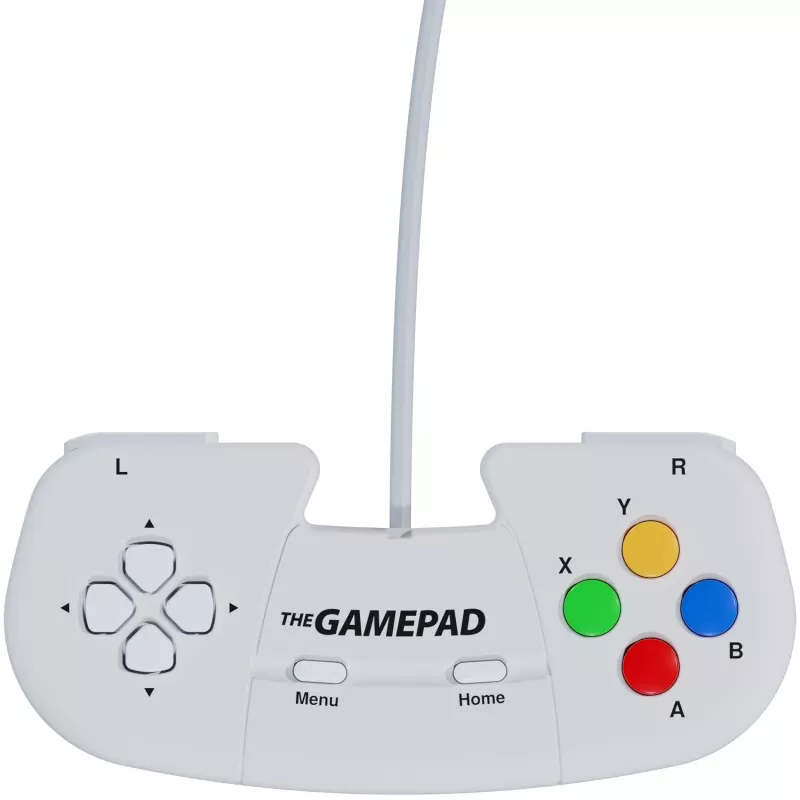 Retro Games The Gamepad White - Mando USB con cable para PC, Mac, ZX Spectrum, THEC64, THEA500 Mini - Cruceta digital, 10 botones, cable de 1,8 m