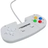 Retro Games The Gamepad White - Mando USB con cable para PC, Mac, ZX Spectrum, THEC64, THEA500 Mini - Cruceta digital, 10 botones, cable de 1,8 m