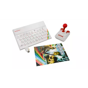 Retro Games The Spectrum White Edition - Consola ZX Spectrum HD con joystick y más de 40 juegos preinstalados
