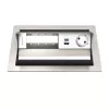Kindermann CP Standard² VA caja de conexiones de mesa para 4 módulos con 1x toma Schuko, 1x puerto de carga USB-A, VGA, audio, negro