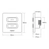 MIBOXER ESW2B interruptor inteligente de 2 canales mando a distancia LED con WiFi y sensor de movimiento 2,4 GHz y regulador