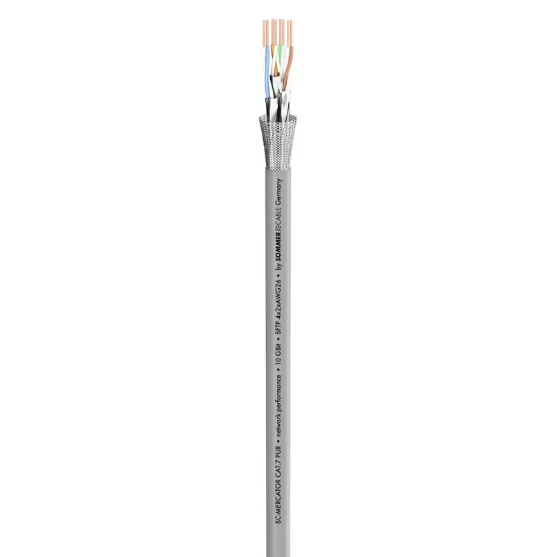 Sommer Cable SC-Mercator cable de red CAT.7, FRNC, Ø 6,5 mm, gris (580-0306F)