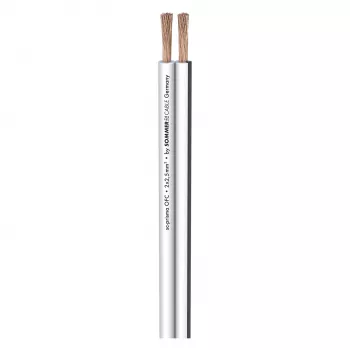 Sommer Cable SC-Prisma cable de altavoz, 2 x 2,50 mm², PVC 9,1 x 4,3 mm, blanco (401-0250-WS)