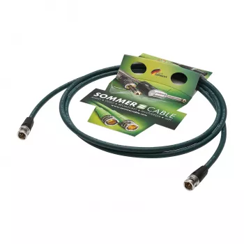 Sommer Cable SC-Vector PLUS 1.2/4.8 DZ Cable de vídeo Patch UHD, conector BNC macho a conector BNC macho, NEUTRIK, verde, 10 m (DZGR-1000-GN-SW)
