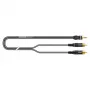 Sommer Cable SC-Onyx 2025 MKII cable divisor estéreo, 2 x 1 x 0,25 mm², conector minijack estéreo de 3,5 mm a 2 conectores RCA, HICON, negro, 5 m (ON2A-0500-SW)