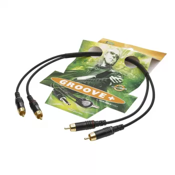 Sommer Cable SC-Onyx 2025 MKII cable RCA estéreo, no balanceado, 2 x 1 x 0,25 mm², 2 conectores RCA a 2 conectores RCA, HICON, negro, 5 m (ON81-0500-SW)