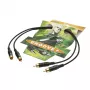 Sommer Cable SC-Onyx 2025 MKII cable RCA estéreo, no balanceado, 2 x 1 x 0,25 mm², 2 conectores RCA a 2 conectores RCA, HICON, negro, 5 m (ON81-0500-SW)
