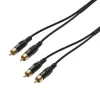 Sommer Cable SC-Onyx 2025 MKII cable RCA estéreo, no balanceado, 2 x 1 x 0,25 mm², 2 conectores RCA a 2 conectores RCA, HICON, negro, 5 m (ON81-0500-SW)