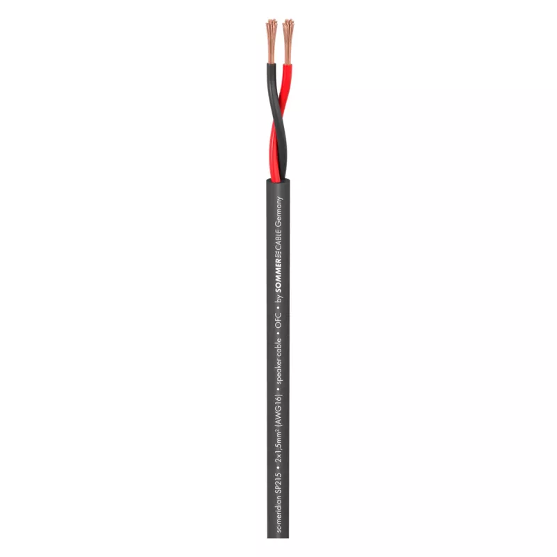 Sommer Cable Meridian Mobile SP215 cable de altavoz 2 x 1,5 mm² PVC negro (venta por metros)