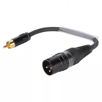 Sommer Cable adaptador, conector RCA a conector XLR de 3 polos, negro, 0,15 m (TRH7U0015-SW)