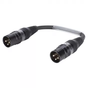 Sommer Cable cable adaptador, conector XLR de 3 polos a conector XLR de 3 polos, HICON, negro, 0,15 m (SGHWU0015-SW)