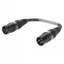 Sommer Cable adaptador, conector XLR de 3 polos a conector XLR de 3 polos, HICON, negro, 0,15 m (SGHWU0015-SW)
