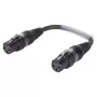 Sommer Cable adaptador, conector hembra XLR de 3 polos a conector hembra XLR de 3 polos, HICON, negro, 0,15 m (SGHZU0015-SW)