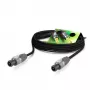 Sommer Cable Meridian 2x2.5 mm² cable de altavoz 5 m negro con conectores HICON HI-CM04-SC