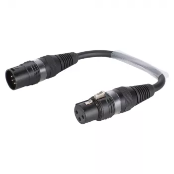 Sommer Cable cable adaptador, conector hembra XLR 3 polos a conector macho XLR 5 polos, negro, 0,15 m (B2FAU0015-SW)