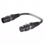 Sommer Cable adaptador, conector hembra XLR 3 polos a conector macho XLR 5 polos, negro, 0,15 m (B2FAU0015-SW)