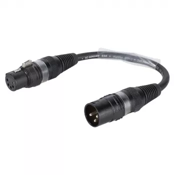 Sommer Cable cable adaptador, conector macho XLR 3 polos a conector hembra XLR 5 polos, negro, 0,15 m (B2WSU0015-SW)
