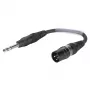 Sommer Cable adaptador, conector macho jack estéreo de 6,3 mm a conector macho XLR 3 polos, negro, 0,15 m (SGFDU0015-SW)