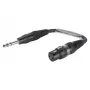 Sommer Cable adaptador, conector macho jack estéreo de 6,3 mm a conector hembra XLR 3 polos, negro, 0,15 m (SGFGU0015-SW)