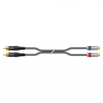 Sommer Cable SC-Onyx 2025 MKII cable RCA estéreo, asimétrico, 2 x 1 x 0,25 mm², RCA a RCA, HICON, negro, 5 m (ON8D-0500-SW)