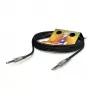 Sommer Cable Stage 22 Highflex cable de patch/insert, 2 x 0,22 mm², conector macho jack estéreo de 6,3 mm a conector macho jack estéreo de 6,3 mm, HICON, negro, 2,5 m (SG2S-0250-SW)